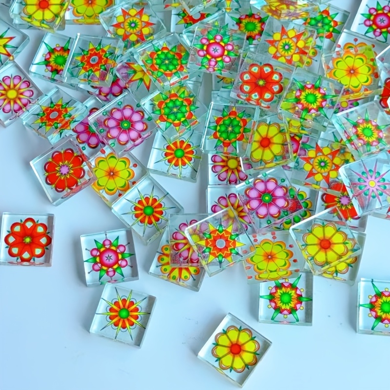 Candle Making Supplies Online - 100/200 Gram Şeffaf Mozaik Malzemesi, 2.3*2.3cm