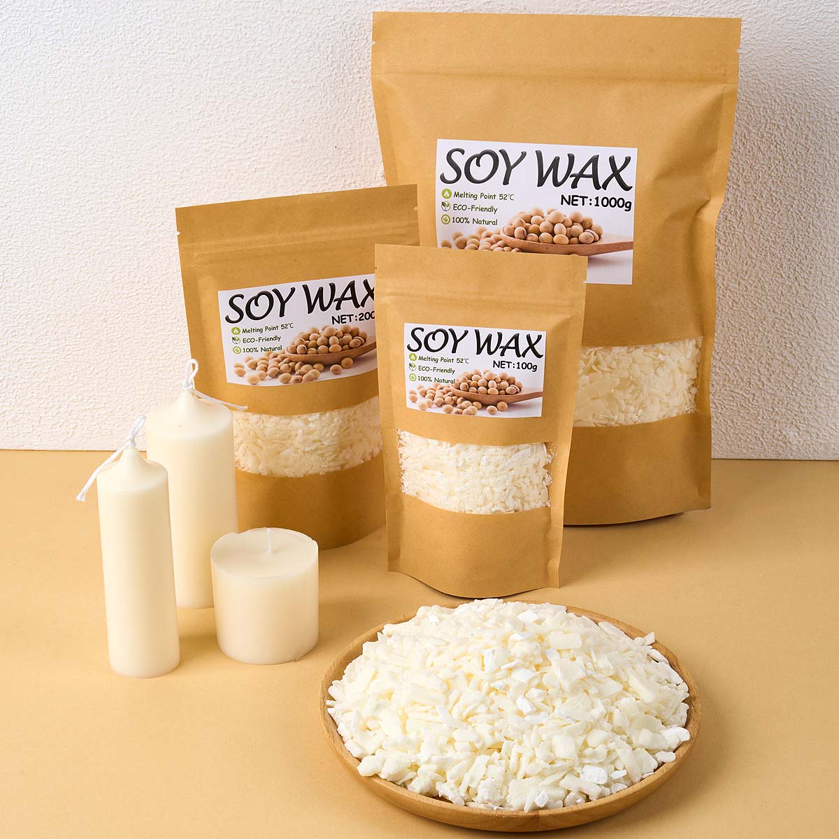 Candle Making Supplies Online - 1 Pound Saf Beyaz Soya Balmumu
